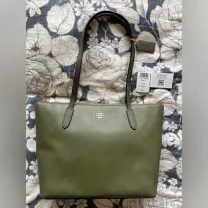 Coach Pebble leather zip tote